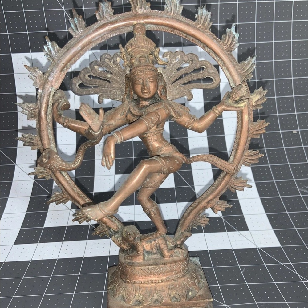Copper natraj idol  Murti Statue